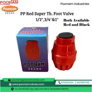 PP Red Super Threaded Foot Valve